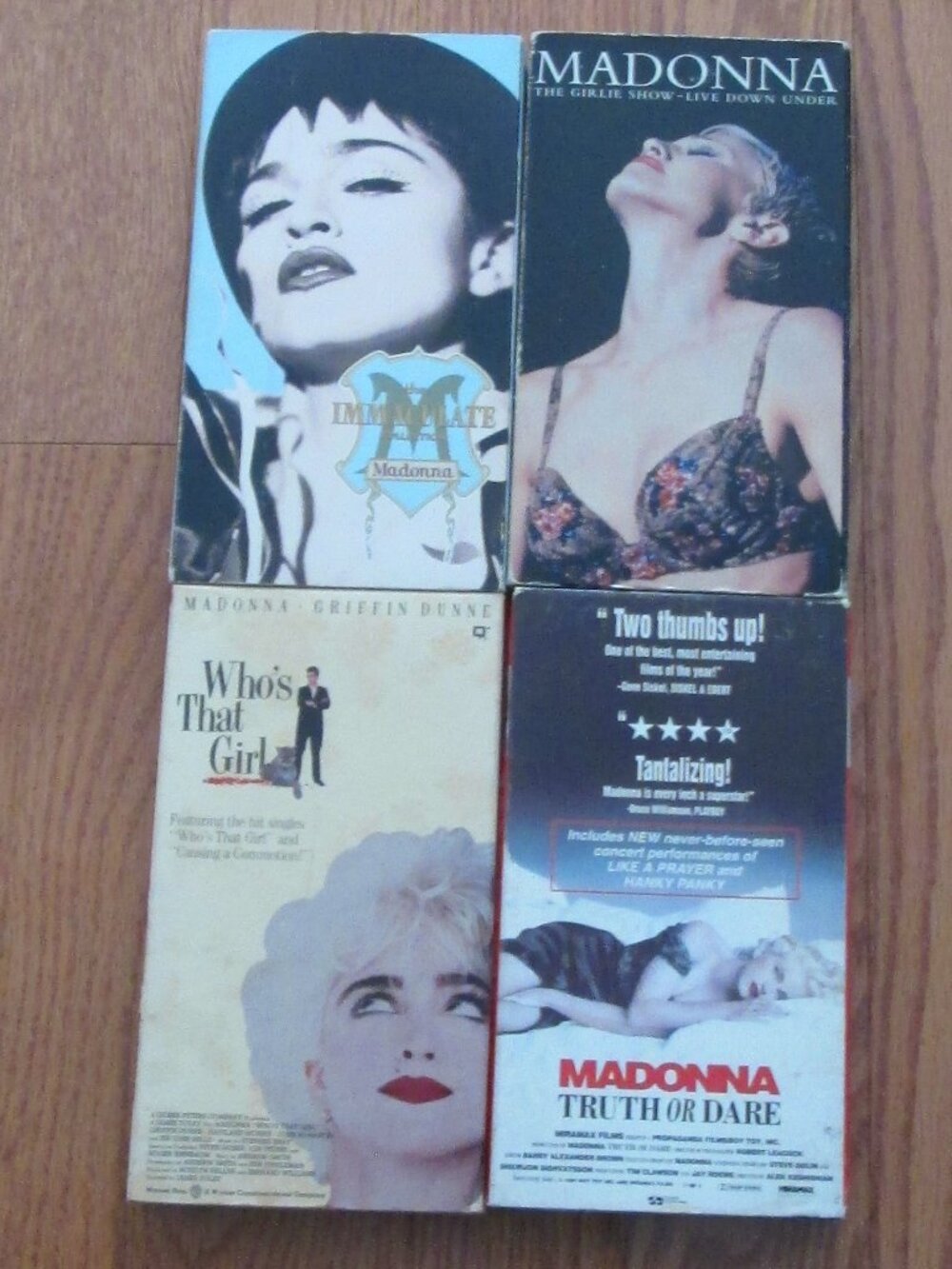 Madonna VHS Immaculate Collection, Who's That Girl, Girlie Show Tour,